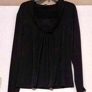 WOMANS EAST5TH BLACK LONG SLEEVE TOP.  Sz XL  GOOD CONDITION